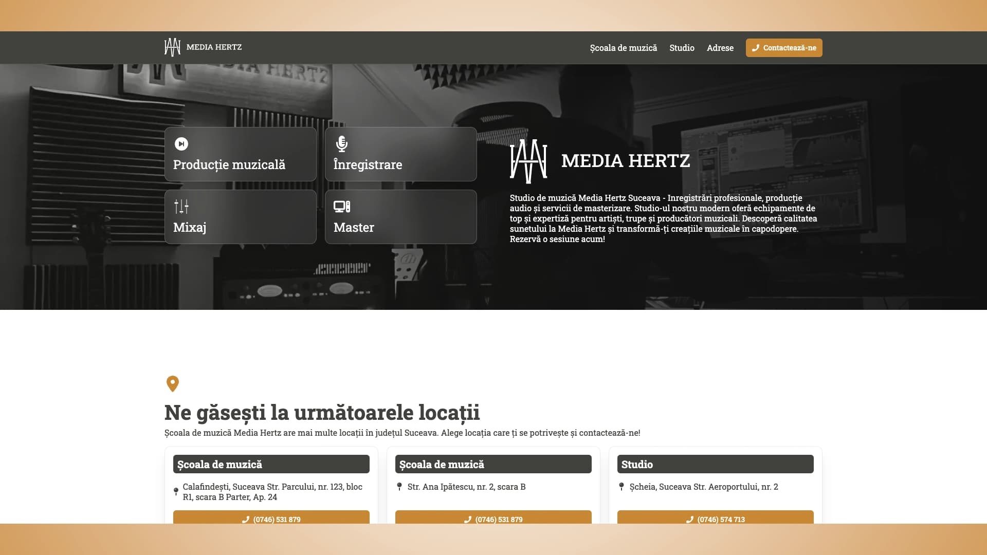 Presentation website - Media Hertz