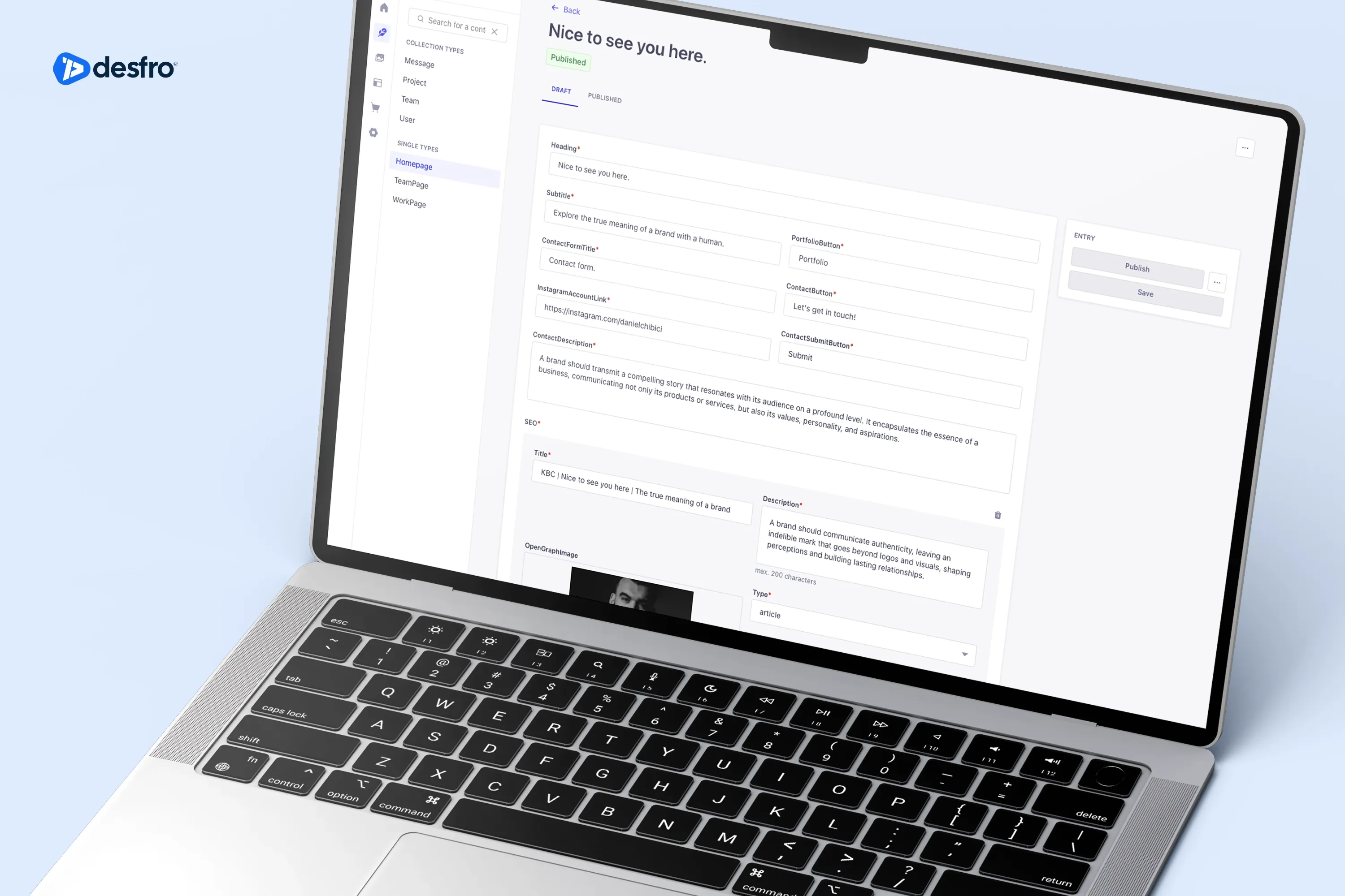 The KBC - Portfolio website & CMS